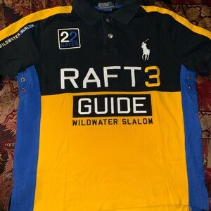 Polo Ralph Lauren VTG RAFT3GUIDE WILDWATERSLALOM Embroidered Multi-Color Polo